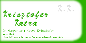 krisztofer katra business card